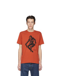 orange bedrucktes T-Shirt mit einem Rundhalsausschnitt von Coach 1941