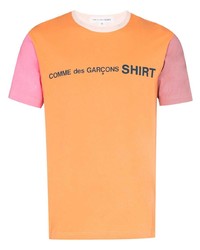 orange bedrucktes T-Shirt mit einem Rundhalsausschnitt von Comme Des Garcons SHIRT