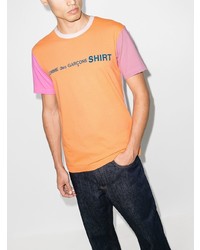 orange bedrucktes T-Shirt mit einem Rundhalsausschnitt von Comme Des Garcons SHIRT