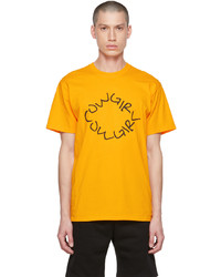 orange bedrucktes T-Shirt mit einem Rundhalsausschnitt von Cowgirl Blue Co