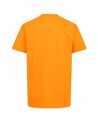 orange bedrucktes T-Shirt mit einem Rundhalsausschnitt von Supreme