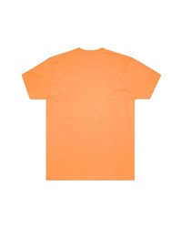 orange bedrucktes T-Shirt mit einem Rundhalsausschnitt von Supreme