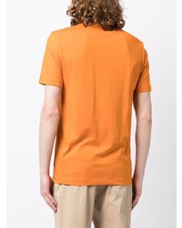 orange bedrucktes T-Shirt mit einem Rundhalsausschnitt von BOSS