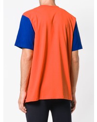 orange bedrucktes T-Shirt mit einem Rundhalsausschnitt von Champion