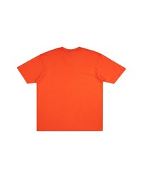 orange bedrucktes T-Shirt mit einem Rundhalsausschnitt von Supreme