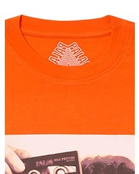 orange bedrucktes T-Shirt mit einem Rundhalsausschnitt von Palace