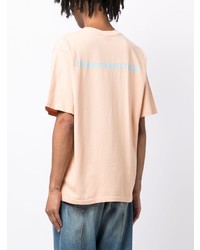 orange bedrucktes T-Shirt mit einem Rundhalsausschnitt von This Is Never That
