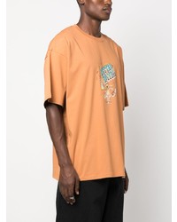 orange bedrucktes T-Shirt mit einem Rundhalsausschnitt von Martine Rose