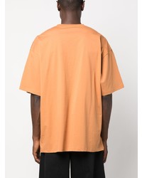 orange bedrucktes T-Shirt mit einem Rundhalsausschnitt von Martine Rose