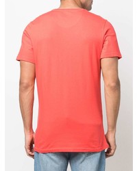 orange bedrucktes T-Shirt mit einem Rundhalsausschnitt von Barbour