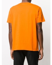 orange bedrucktes T-Shirt mit einem Rundhalsausschnitt von Just Cavalli