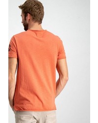 orange bedrucktes T-Shirt mit einem Rundhalsausschnitt von GARCIA