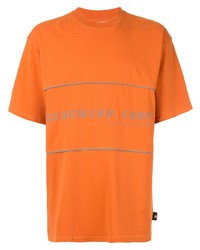 orange bedrucktes T-Shirt mit einem Rundhalsausschnitt von Gcds