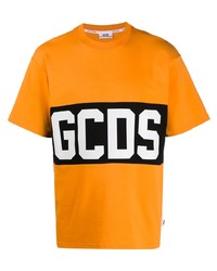 orange bedrucktes T-Shirt mit einem Rundhalsausschnitt von Gcds