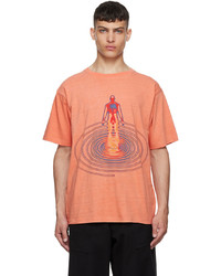 orange bedrucktes T-Shirt mit einem Rundhalsausschnitt von Gentle Fullness
