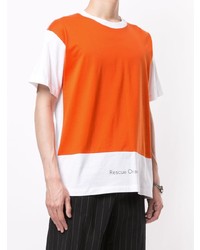 orange bedrucktes T-Shirt mit einem Rundhalsausschnitt von Fumito Ganryu