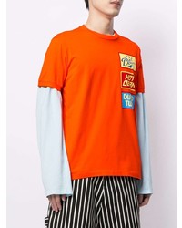 orange bedrucktes T-Shirt mit einem Rundhalsausschnitt von DSQUARED2