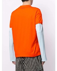 orange bedrucktes T-Shirt mit einem Rundhalsausschnitt von DSQUARED2