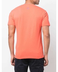 orange bedrucktes T-Shirt mit einem Rundhalsausschnitt von Stone Island