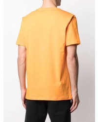 orange bedrucktes T-Shirt mit einem Rundhalsausschnitt von Moschino