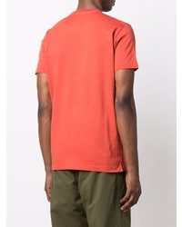 orange bedrucktes T-Shirt mit einem Rundhalsausschnitt von DSQUARED2