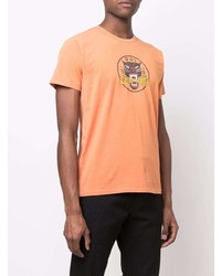 orange bedrucktes T-Shirt mit einem Rundhalsausschnitt von Ralph Lauren RRL