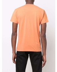 orange bedrucktes T-Shirt mit einem Rundhalsausschnitt von Ralph Lauren RRL