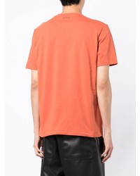 orange bedrucktes T-Shirt mit einem Rundhalsausschnitt von Paul Smith