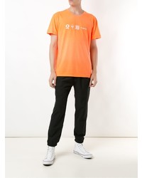 orange bedrucktes T-Shirt mit einem Rundhalsausschnitt von OSKLEN