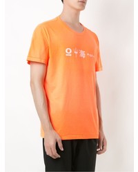 orange bedrucktes T-Shirt mit einem Rundhalsausschnitt von OSKLEN