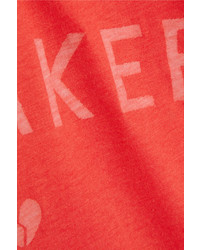 orange bedrucktes T-Shirt mit einem Rundhalsausschnitt von Zoe Karssen