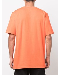 orange bedrucktes T-Shirt mit einem Rundhalsausschnitt von Heron Preston