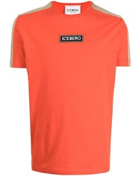 orange bedrucktes T-Shirt mit einem Rundhalsausschnitt von Iceberg
