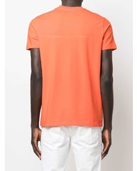 orange bedrucktes T-Shirt mit einem Rundhalsausschnitt von Karl Lagerfeld