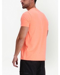 orange bedrucktes T-Shirt mit einem Rundhalsausschnitt von Karl Lagerfeld