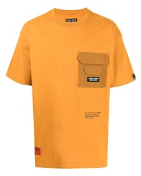 orange bedrucktes T-Shirt mit einem Rundhalsausschnitt von Izzue