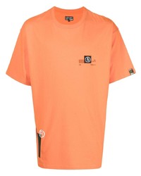 orange bedrucktes T-Shirt mit einem Rundhalsausschnitt von Izzue