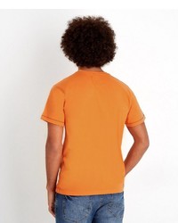 orange bedrucktes T-Shirt mit einem Rundhalsausschnitt von Joe Browns