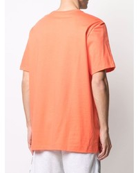 orange bedrucktes T-Shirt mit einem Rundhalsausschnitt von Nike