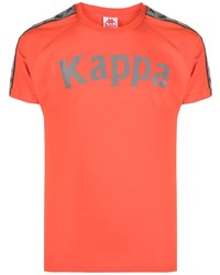 orange bedrucktes T-Shirt mit einem Rundhalsausschnitt von Kappa