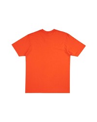 orange bedrucktes T-Shirt mit einem Rundhalsausschnitt von Supreme