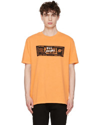 orange bedrucktes T-Shirt mit einem Rundhalsausschnitt von Ksubi