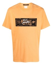 orange bedrucktes T-Shirt mit einem Rundhalsausschnitt von Ksubi