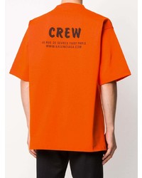 orange bedrucktes T-Shirt mit einem Rundhalsausschnitt von Balenciaga