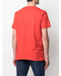 orange bedrucktes T-Shirt mit einem Rundhalsausschnitt von Just Cavalli