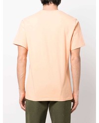 orange bedrucktes T-Shirt mit einem Rundhalsausschnitt von Barbour