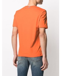 orange bedrucktes T-Shirt mit einem Rundhalsausschnitt von McQ