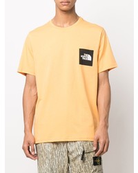 orange bedrucktes T-Shirt mit einem Rundhalsausschnitt von The North Face