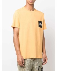 orange bedrucktes T-Shirt mit einem Rundhalsausschnitt von The North Face