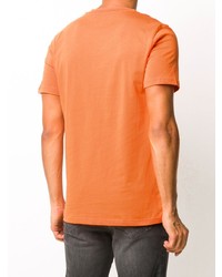 orange bedrucktes T-Shirt mit einem Rundhalsausschnitt von Moschino